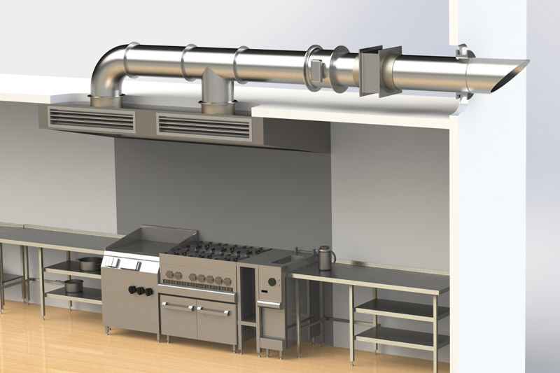 طراحی هود در آشپزخانه های صنعتی - آشنایی با تهویه آشپزخانه صنعتی